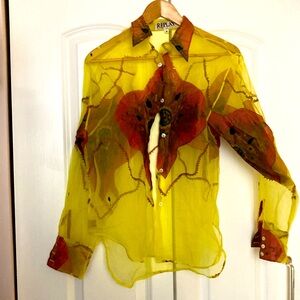 Replay Yellow women shirt viscose